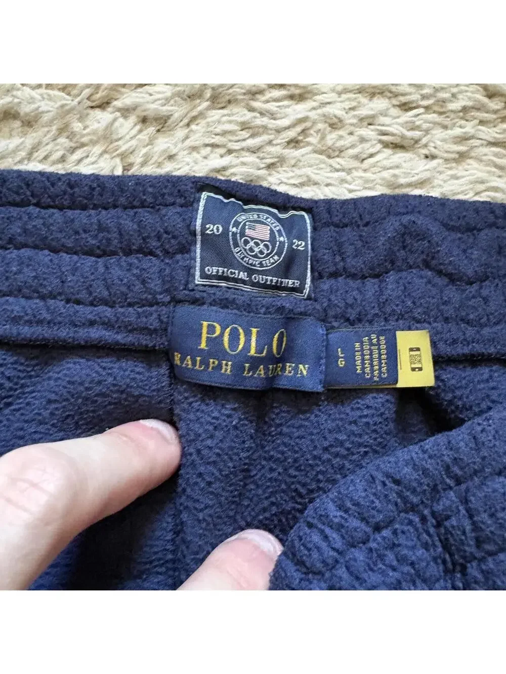 Crazy fire, rare, Polo Ralph Lauren, baggy USA Olympic sweatpants.